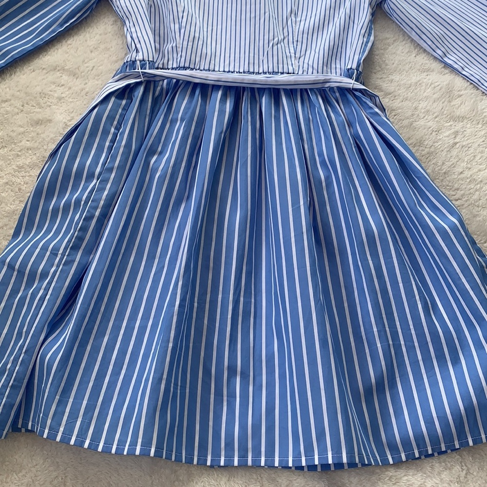 Polo Ralph Lauren Blue & White Striped Shirt Dress 14 EUC - Picture 16 of 16